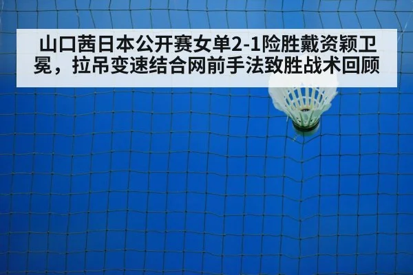 山口茜日本公开赛女单2-1险胜戴资颖卫冕，拉吊变速结合网前手法致胜战术回顾